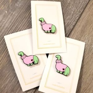 Cute Pink Sweater Dinosaur Pin